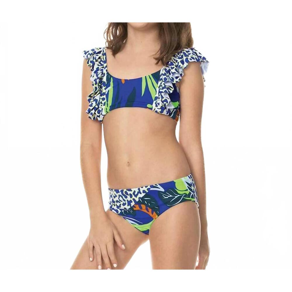 NEW MAAJI girls discovering life sorti bikini set in blue